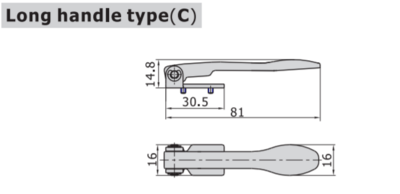 M3C21006T AIRTAC MANUAL VALVES, M3 SERIES LONG HANDLE TYPE 3 WAY 2 POSITION N.C, 1/8" NPT PORTS